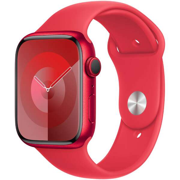 APPLE Watch S9 GPS 45mm RED Alu Case with RED Sport Band - S/M mrxj3se/a