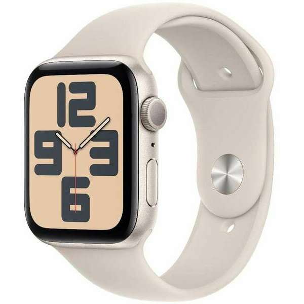 APPLE Watch SE2 v2 GPS 44mm Starlight Alu Case with Starlight Sport Band - M/L mre53se/a