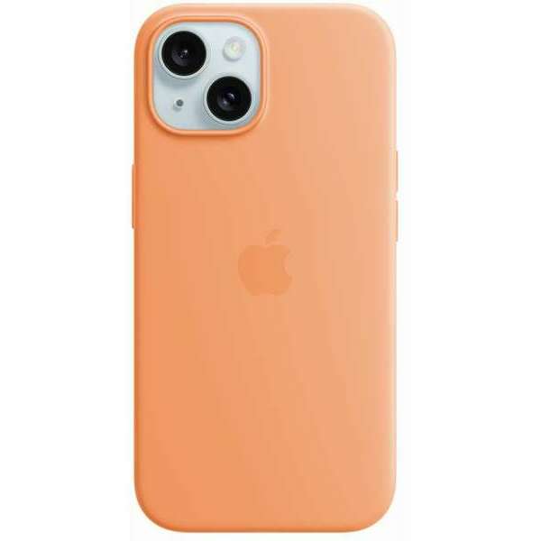 APPLE iPhone 15 Silicone Case with MagSafe - Orange Sorbet mt0w3zm/a