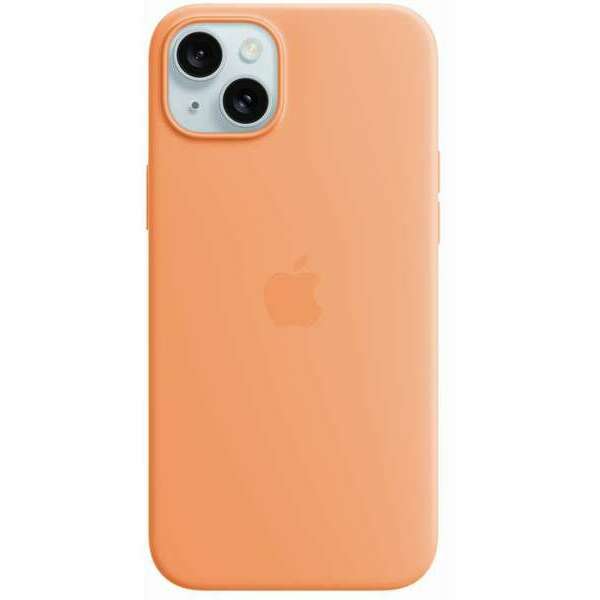 APPLE iPhone 15 Plus Silicone Case with MagSafe - Orange Sorbet mt173zm/a