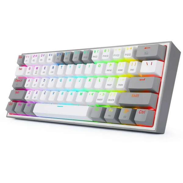 REDRAGON Fizz Pro White/Grey K616 RGB Wireless/Wired Mechanical Gaming Keyboard