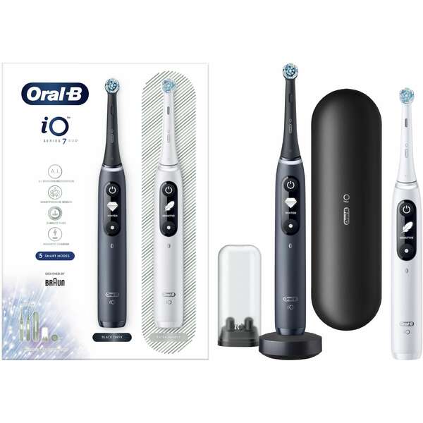 ORAL-B iO Series 7 Duo Pack White+Black