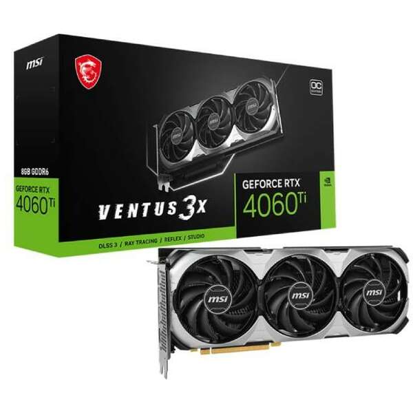 MSI nVidia GeForce RTX 4060 Ti 8GB 128bit RTX 4060 Ti VENTUS 3X 8G OC