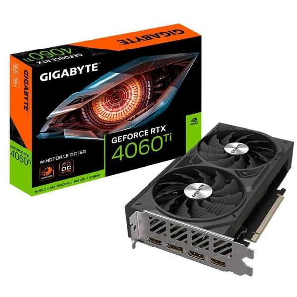 GIGABYTE nVidia GeForce RTX 4060 Ti 16GB 128bit GV-N406TWF2OC-16GD