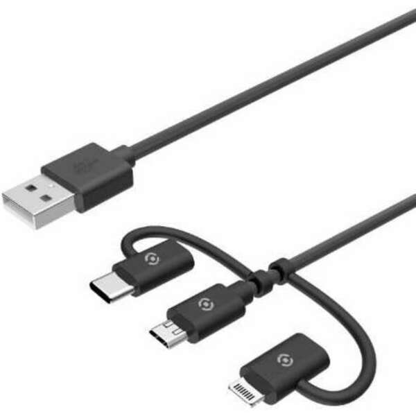 TNB WAY WCBL3IN1 KABL 3U1 USB NA USB-C/LIGHTENING/MICRO-USB, 1M, CRNI