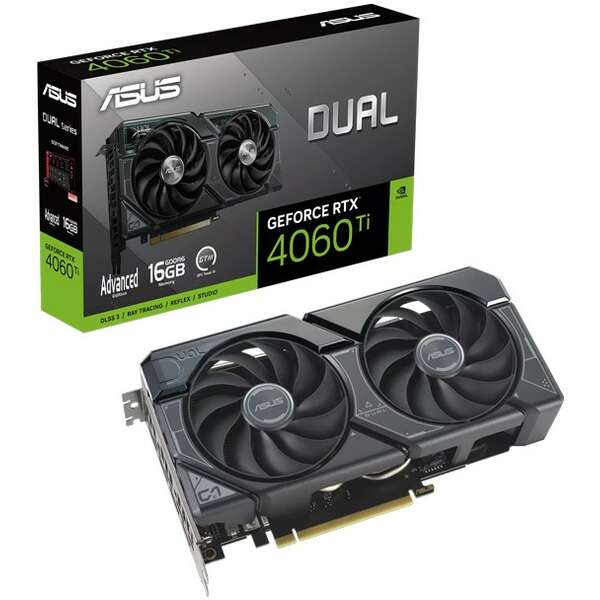 ASUS nVidia GeForce RTX 4060 Ti 16GB 128bit DUAL-RTX4060TI-A16G