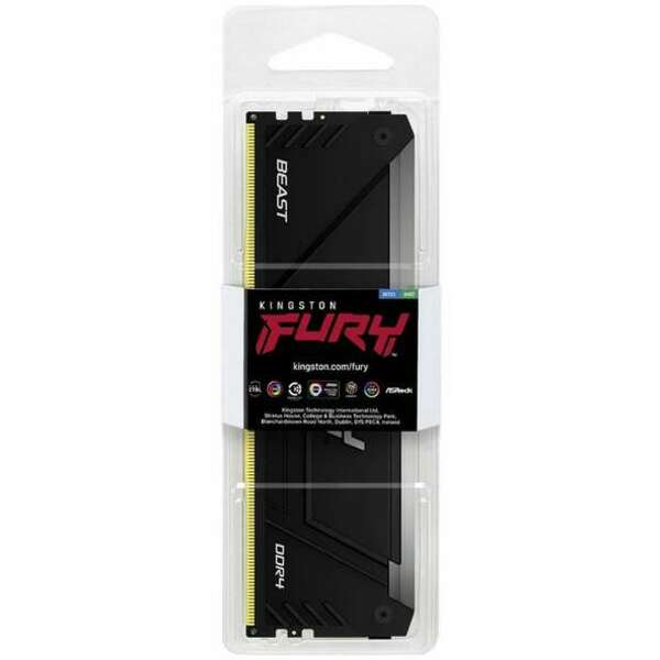 KINGSTON DIMM DDR4 16GB 3200MT/s KF432C16BB12A/16 FURY Beast RGB Black XMP