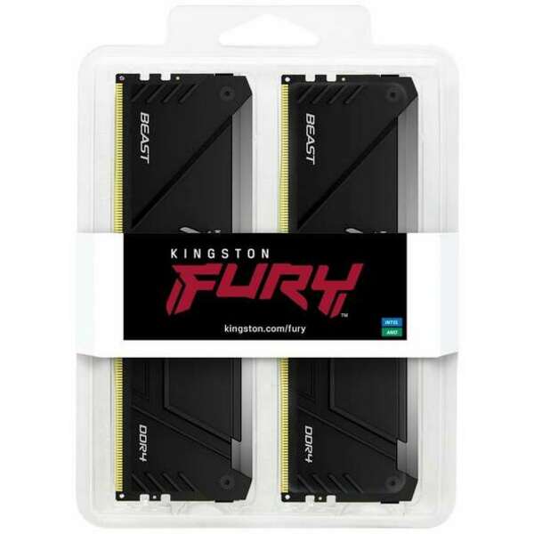 KINGSTON DIMM DDR4 16GB (2x8GB kit) 3600MT/s KF436C17BB2AK2/16 Fury Beast RGB Black XMP