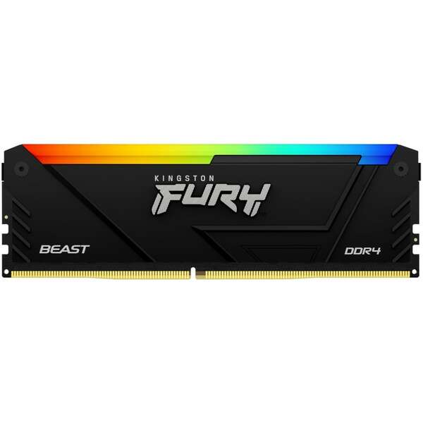 KINGSTON DIMM DDR4 32GB (2x16GB kit) 3200MT/s KF432C16BB12AK2/32 FURY Beast RGB Black XMP