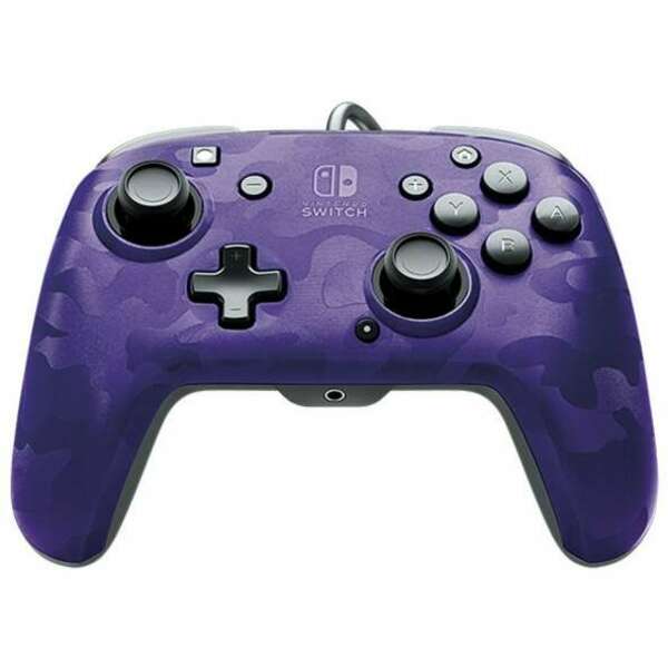 PDP Nintendo Switch Faceoff Deluxe Controller + Audio Camo Purple