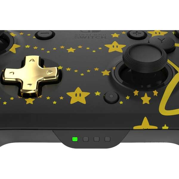 PDP Nintendo Switch Wireless Controller Rematch - Super Star Glow In The Dark