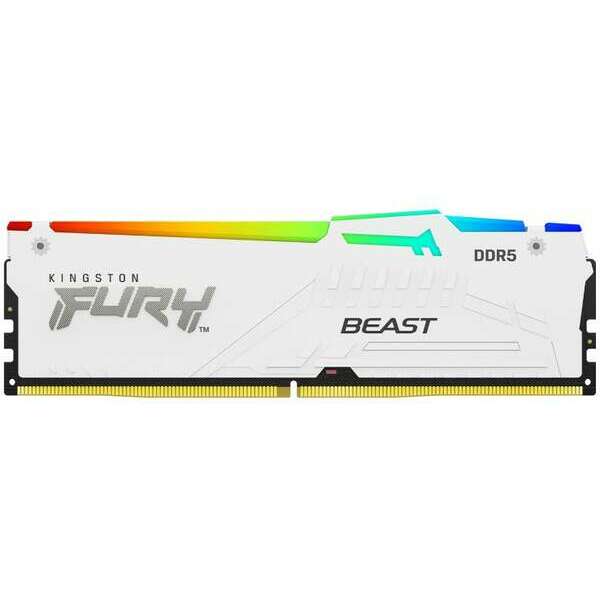 KINGSTON DIMM DDR5 32GB 6000MT/s KF560C40BWA-32 Fury Beast White RGB XMP