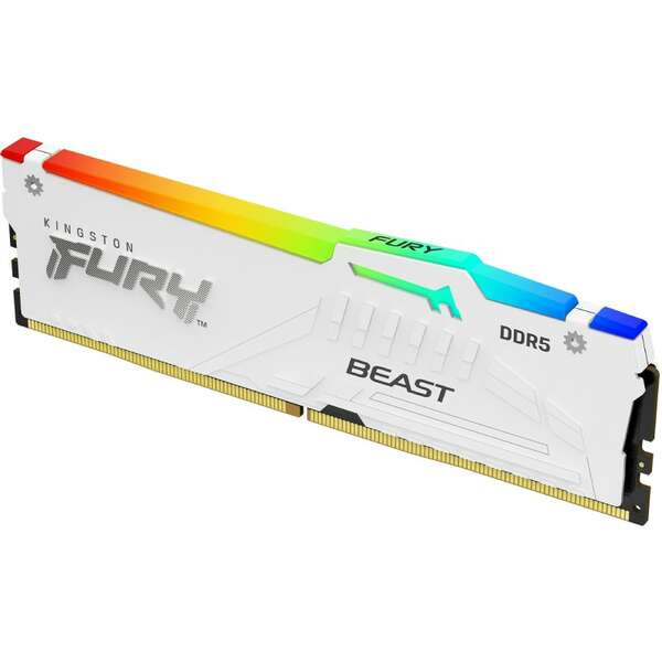 KINGSTON DIMM DDR5 32GB 6000MT/s KF560C40BWA-32 Fury Beast White RGB XMP