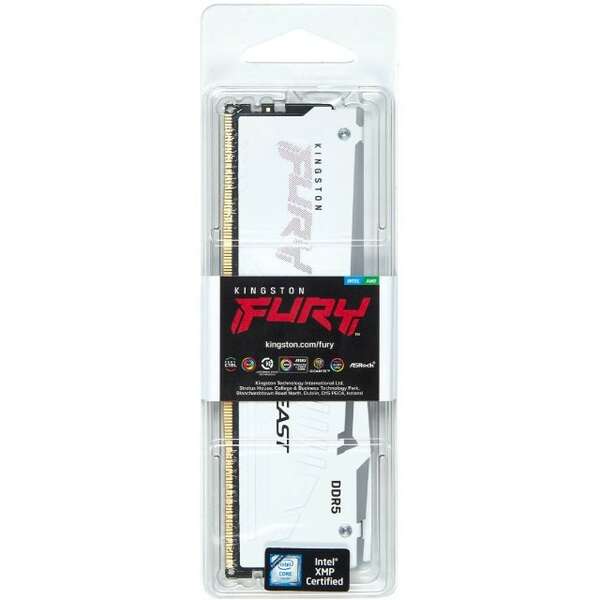 KINGSTON DIMM DDR5 32GB 6000MT/s KF560C40BWA-32 Fury Beast White RGB XMP