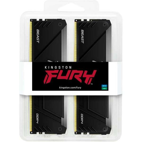 KINGSTON DIMM DDR4 64GB (2x32GB kit) 3200MT/s KF432C16BB2AK2/64 Fury Beast RGB