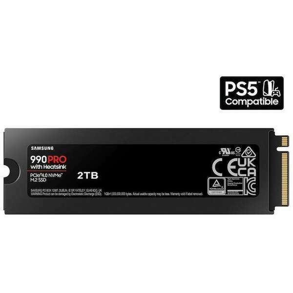 SAMSUNG 2TB M.2 NVMe MZ-V9P2T0CW 990 Pro Series Heatsink SSD