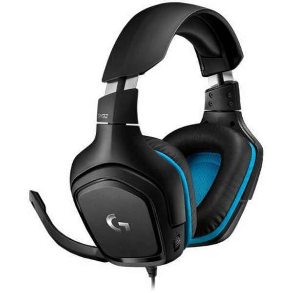 LOGITECH G432 7.1 LEATHERETTE BK/BL 981-000770