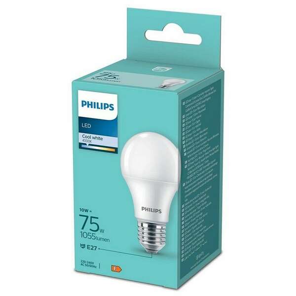 PHILIPS  10.5W(75W) A60 E27 CW FR ND 1PF/6