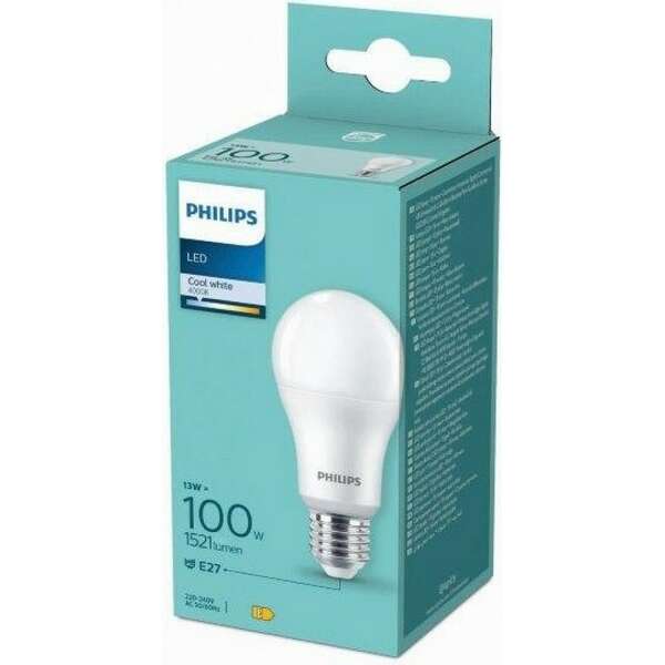 PHILIPS  13W(100W) A60 E27 CW FR ND 1PF/6