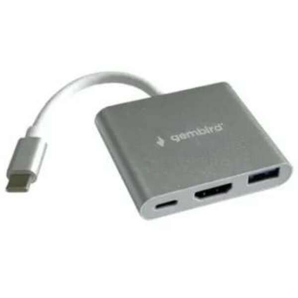 GEMBIRD A-CM-HDMIF-05 Type C - HDMI + USB 3.0 + PD ALU