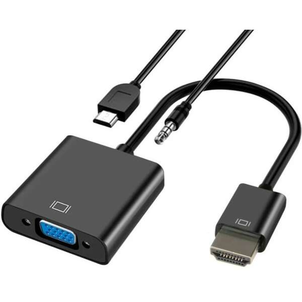 LINKOM Adapter-Konvertor HDMI na VGA m/z+audio+USB Micro