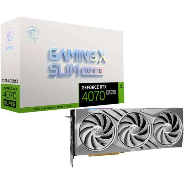 MSI nVidia GeForce RTX 4070 12GB RTX 4070 SUPER 12G GAMING X SLIM WHITE