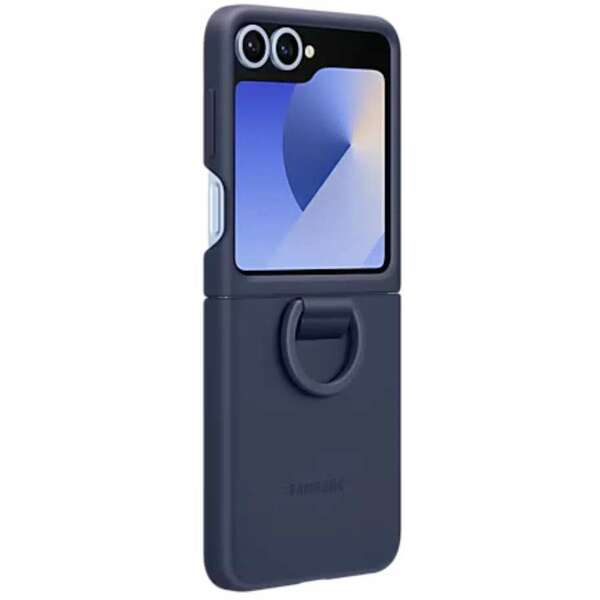 SAMSUNG Galaxy Z Flip6 Silicone Case with Ring Dark Blue EF-PF741-TNE