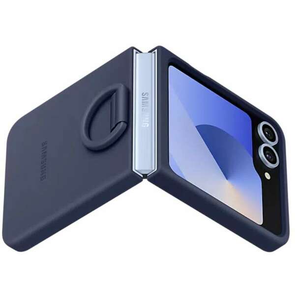 SAMSUNG Galaxy Z Flip6 Silicone Case with Ring Dark Blue EF-PF741-TNE