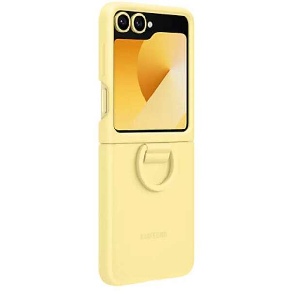 SAMSUNG Galaxy Z Flip6 Silicone Case with Ring Yellow EF-PF741-TYE