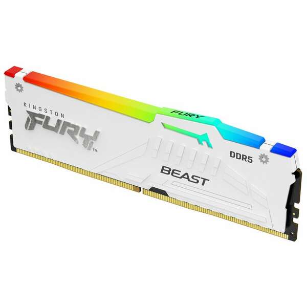 KINGSTON DIMM DDR5 32GB 6400MT/s KF564C32BWEA-32 FURY Beast White RGB EXPO