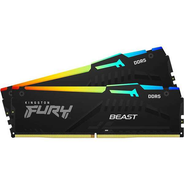 KINGSTON DIMM DDR5 32GB 6800MT/s KF568C34BBAK2-32 FURY Beast Black RGB XMP