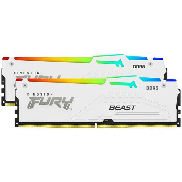 KINGSTON DIMM DDR5 32GB (2x16GB kit) 6800MT/s KF568C34BWEAK2-32 FURY Beast White RGB EXPO