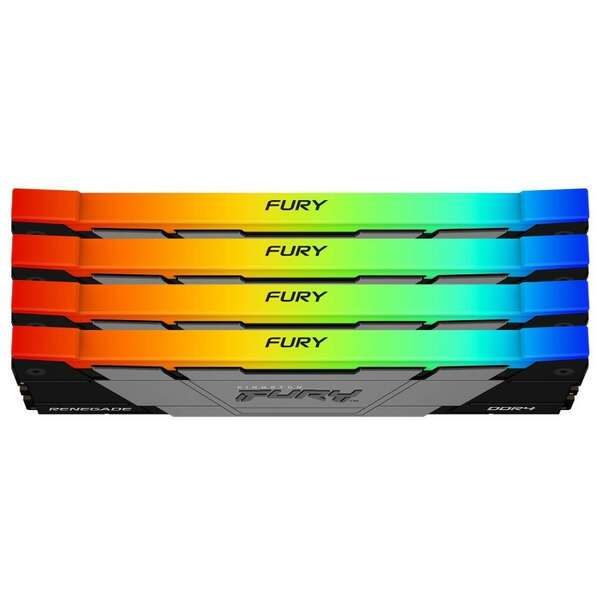 KINGSTON DIMM DDR4 128GB (4x32GB kit) 3200MT/s KF432C16RB2AK4/128 FURY Renegade RGB Black XMP