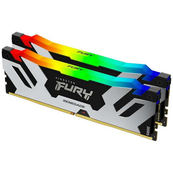 KINGSTON DIMM DDR5 96GB (2x48GB kit) 6000MT/s KF560C32RSAK2-96 FURY Renegade Silver/Black RGB XMP