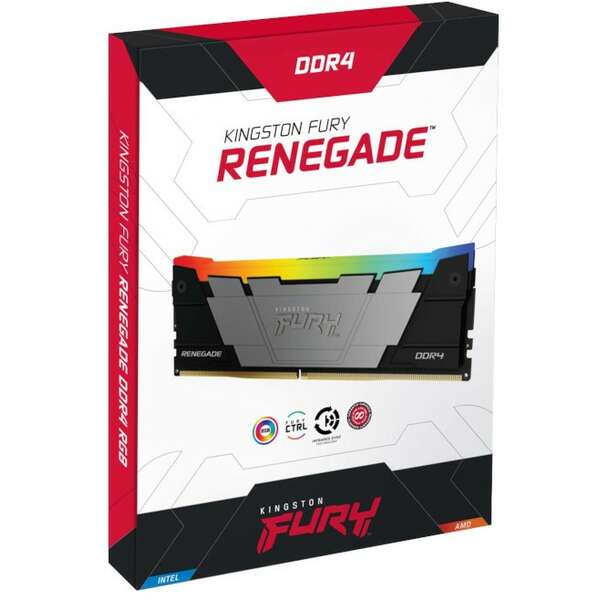 KINGSTON DIMM DDR4 128GB (4x32GB kit) 3600MT/s KF436C18RB2AK4/128 FURY Renegade RGB Black XMP