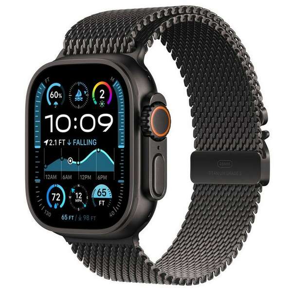 APPLE Watch 49mm Milanese Loop Black Titanium Milanese Loop Large mxkh3zm/a