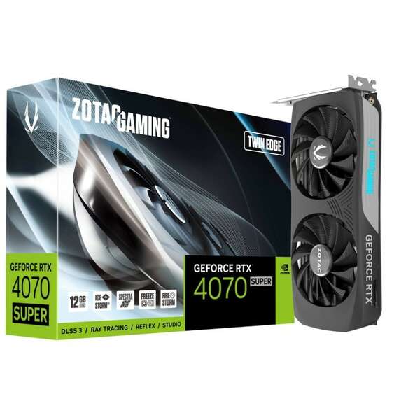 ZOTAC GAMING GeForce RTX 4070 Super Twin Edge 12GB DDR6 192 bit 