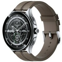 XIAOMI Watch 2 Pro Silver Case with Brown Leather Strap 