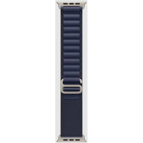 APPLE Watch 49mm Loop Navy Alpine Loop - Medium - Natural Titanium Finish mxmy3zm/a