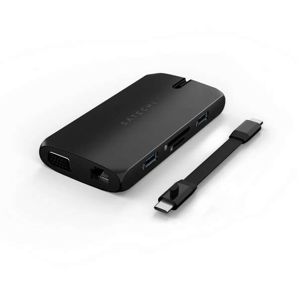 SATECHI USB-C On-the-go Multiport adapter Black ST-UCMBAK