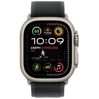 APPLE Watch 49mm Loop Black Trail Loop - S/M - Natural Titanium Finish mxtq3zm/a