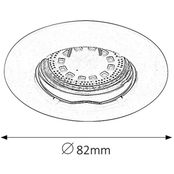 RABALUX Lite LED ugradni spot GU10 3x3W 3000K hrom
