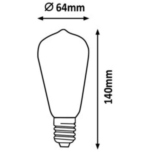 RABALUX Sijalica Filament LED E27 ST64 4W 200lm 2200K Ambiance