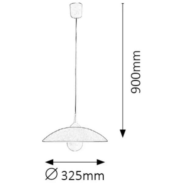 RABALUX Cupola Visilica D32,5cm,siva