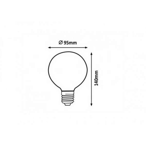 RABALUX Sijalica Filament LED E27 G95 4W 200lm 2200K Ambiance