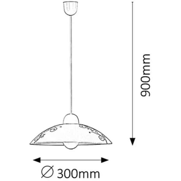RABALUX Bloomy visilica D30 E27 60W, belo