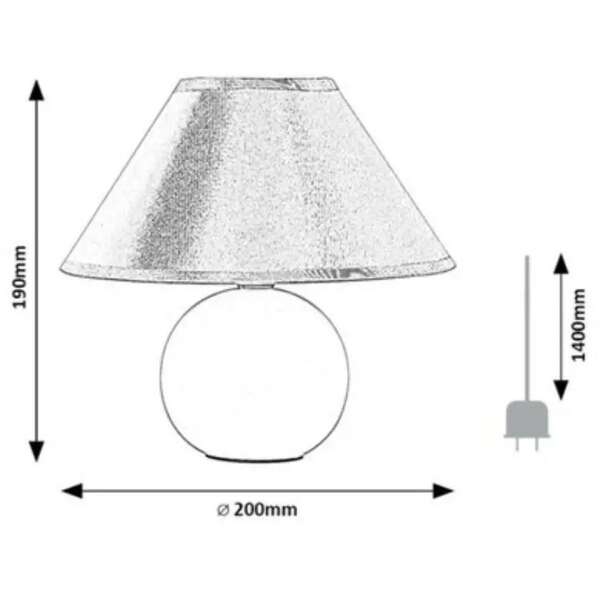 RABALUX Ariel, unutrašnja keramicka stona lampa, braon, E14 G45 1xM