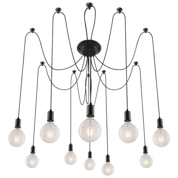 RABALUX Caspar Visilica 10x60W,mat crno