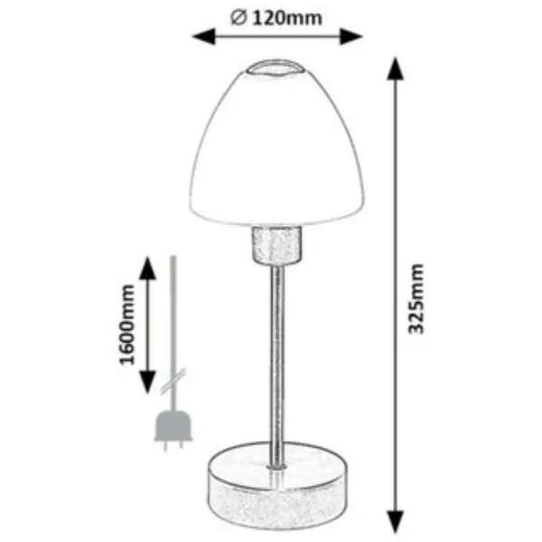 RABALUX Lydia, stona lampa, srebrna metalna