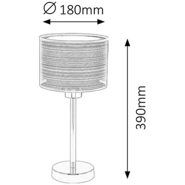 RABALUX Anastasia stona lampa E27 60W hrom/braon